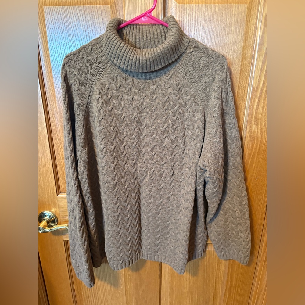 Coldwater Creek Women's Brown Turtleneck Sweater
